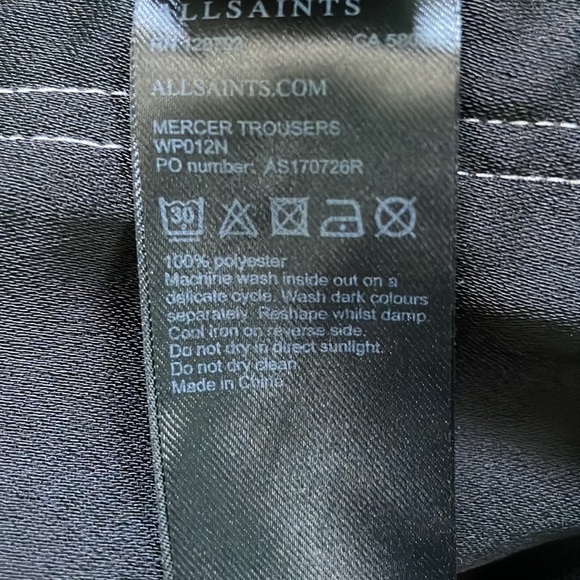 Allsaints Talla pants with drawstring waist and legs - Picture 7 of 7